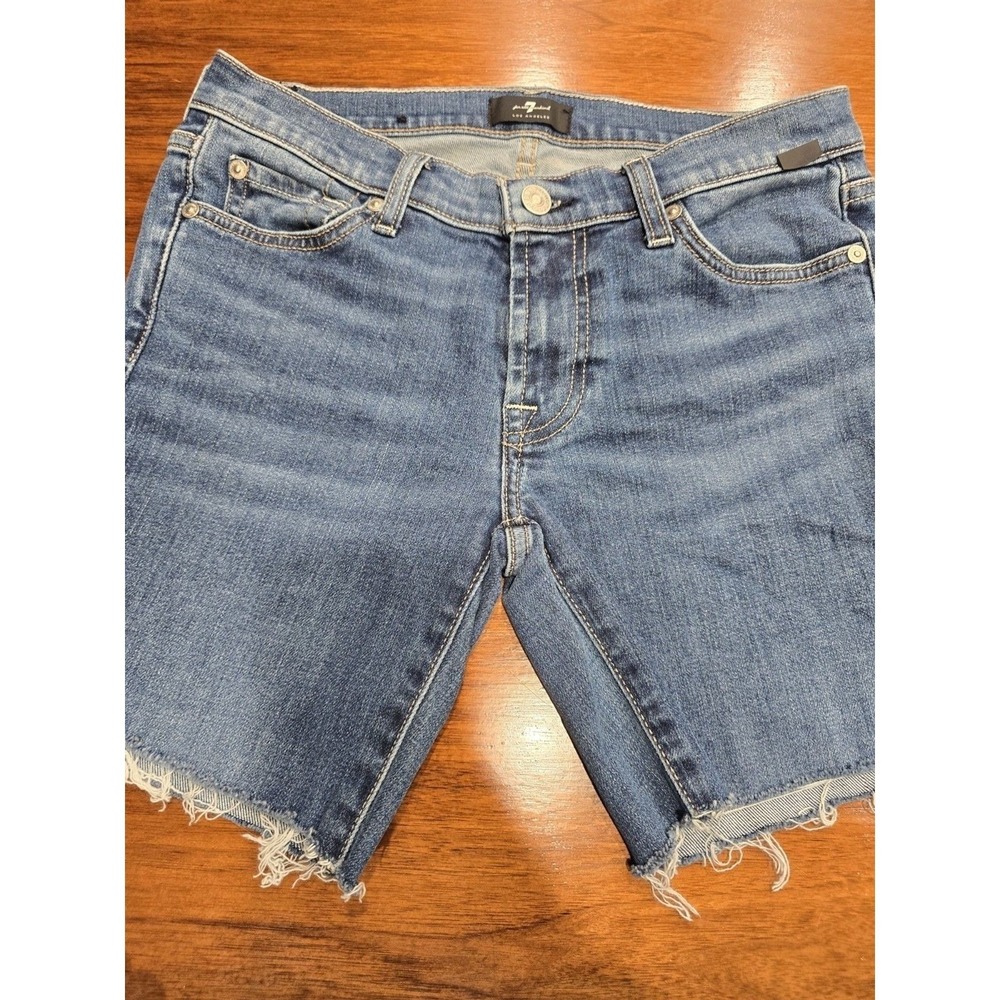 7 For All Mankind Reissue Roxanne Raw Hem Cutoff‎ Denim Shorts Size 27"